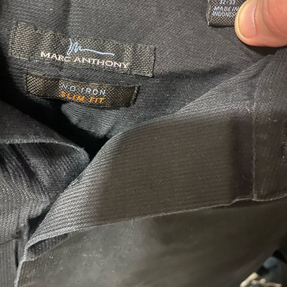 Marc Anthony Classic Black Dress Shirt - Picture 2 of 2